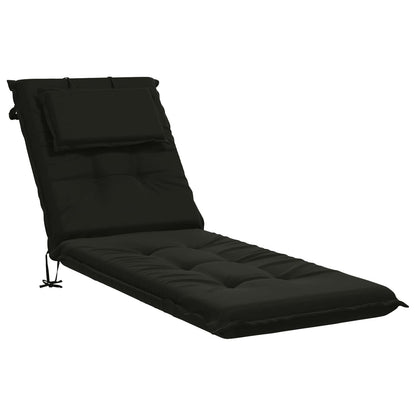Cuscino per Lettino GEMERT 100% Poliestere Nero 190 x 60 x 9 cm