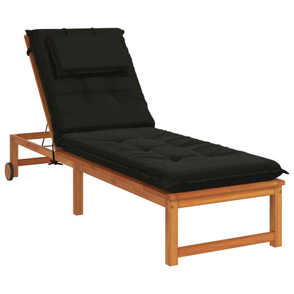 Cuscino per Lettino GEMERT 100% Poliestere Nero 190 x 60 x 9 cm