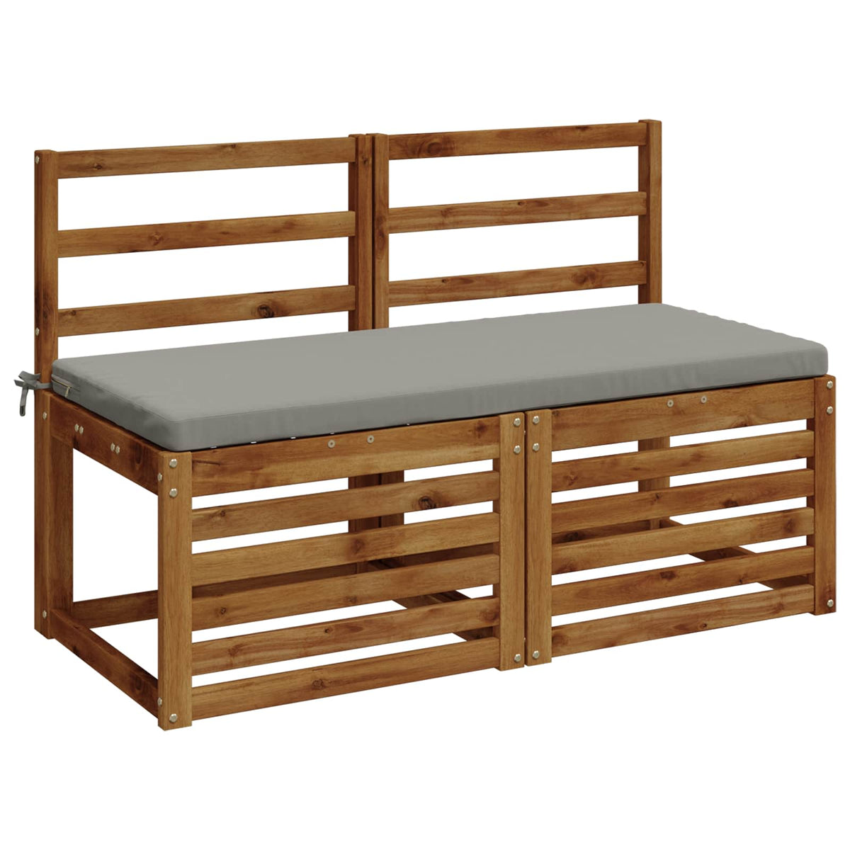 Cuscini per Panchina SOEST 2 pz 100% Poliestere Grigio