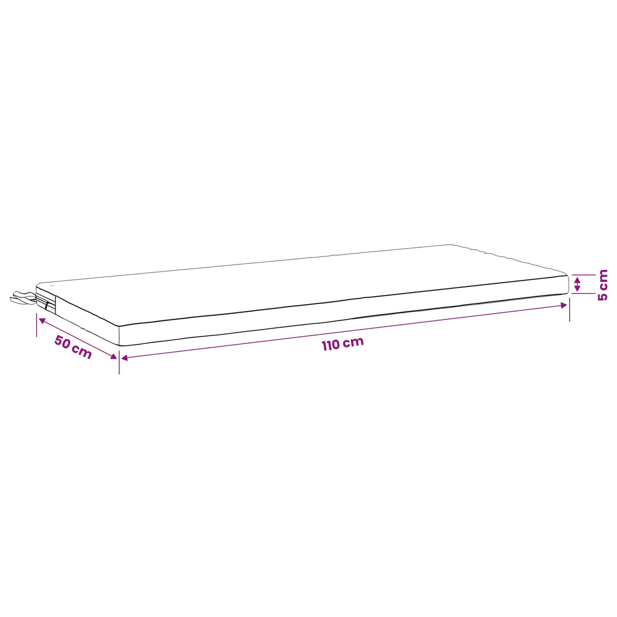 Cuscino per panchina SOEST 100% Poliestere Tortora | homemem39