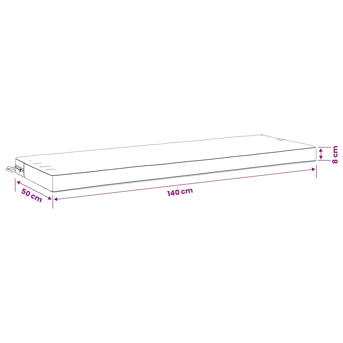 Cuscini per Panchina a 2 Pezzi SOEST 2 pz 100% Poliestere