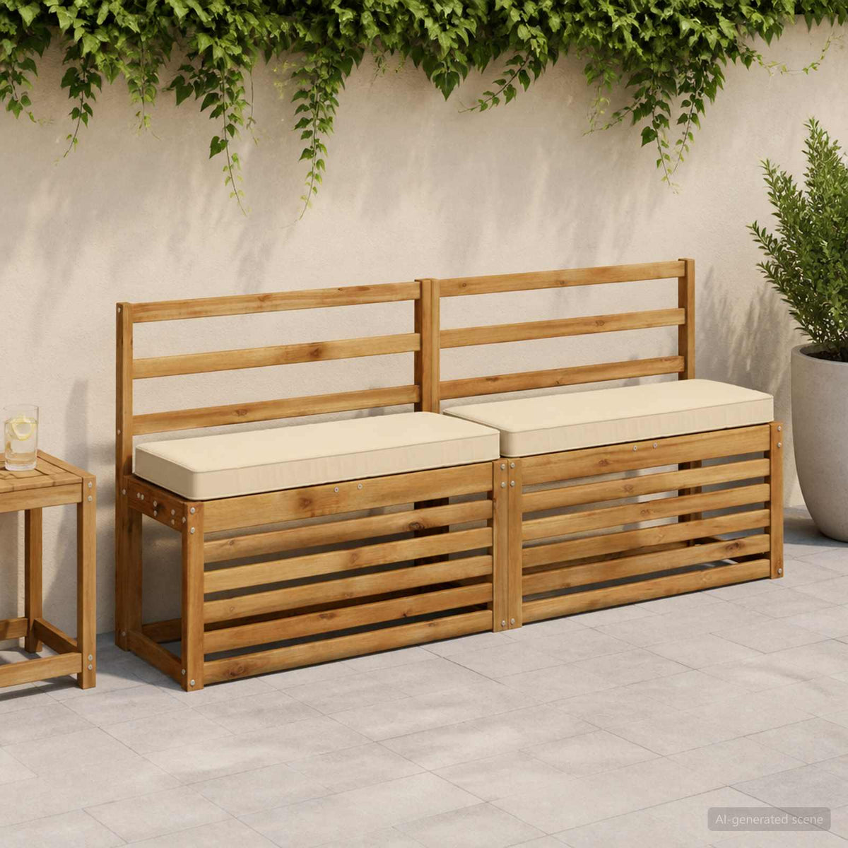 Cuscino per Panchina a 1 Pezzo VUGHT 100% Poliestere Beige
