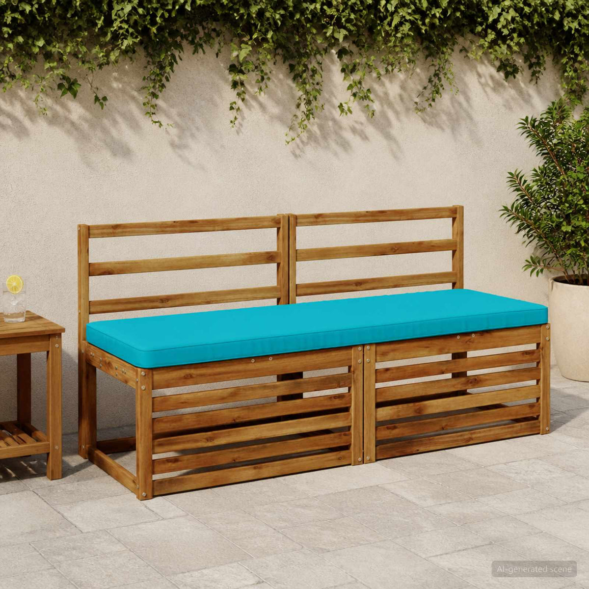 Cuscino per Panchina a 1 Pezzo VUGHT 100% Poliestere Turchese