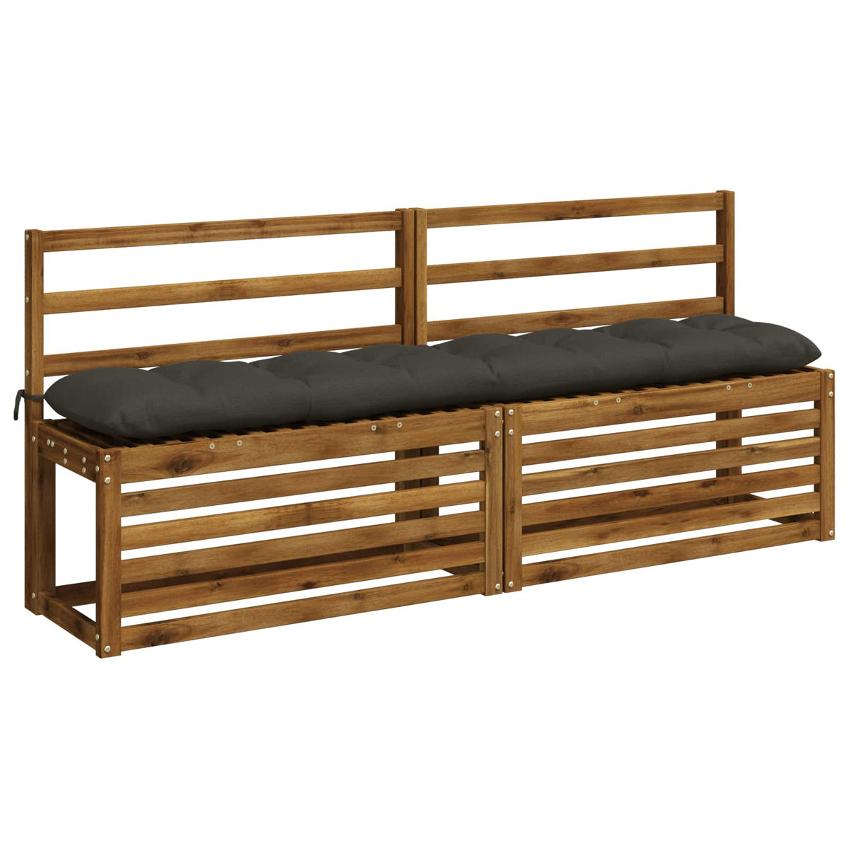 Cuscini per Panchina VIANEN 2 pz 100% Poliestere Antracite