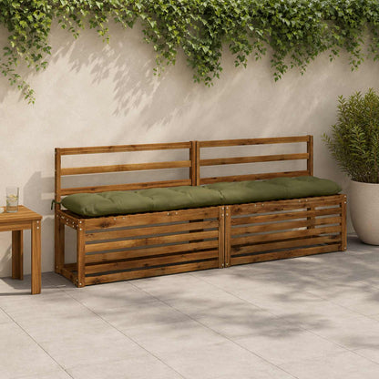 Cuscini per Panchina VIANEN 2 pz 100% Poliestere Verde Oliva