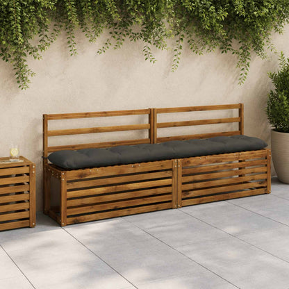 Cuscini per Panchina VIANEN 2 pz 100% Poliestere Antracite