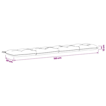 Cuscini per Panchina VIANEN 2 pz 100% Poliestere Antracite