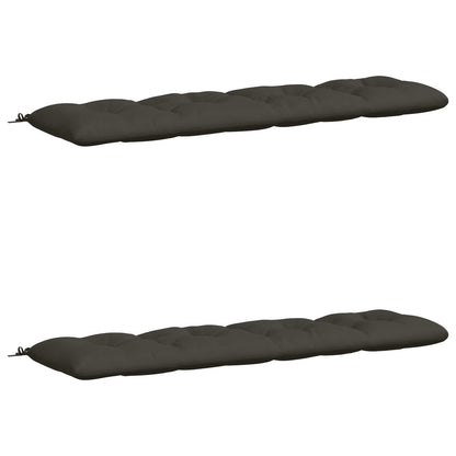 Cuscini per Panchina VIANEN 2 pz 100% Poliestere Antracite