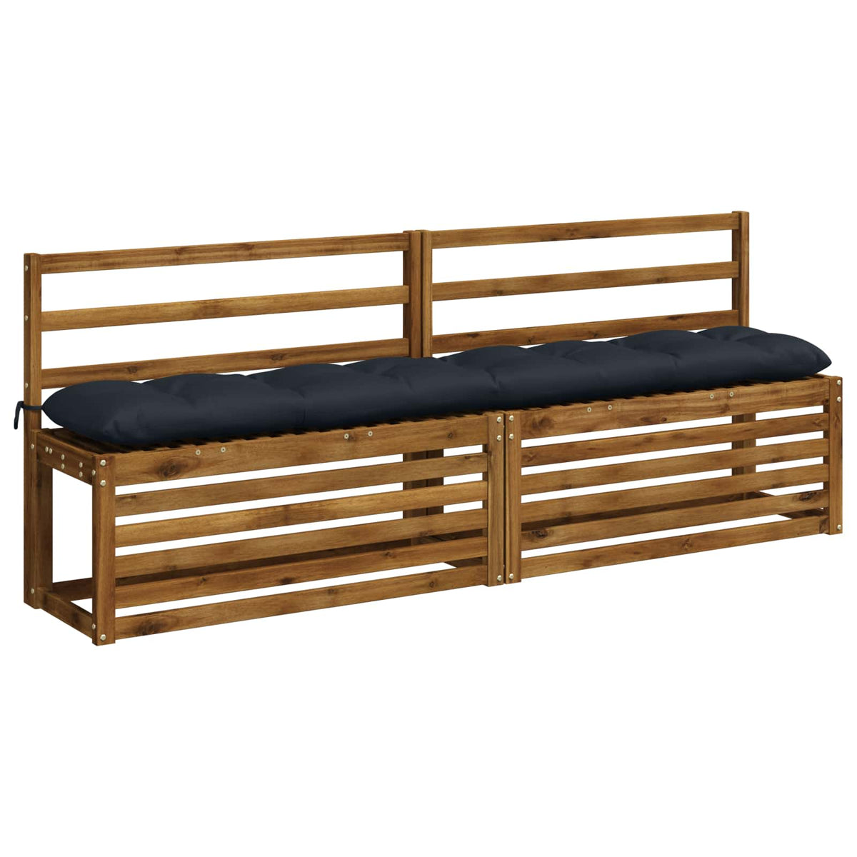 Cuscini per Panchina VIANEN 2 pz 100% Poliestere Blu Scuro