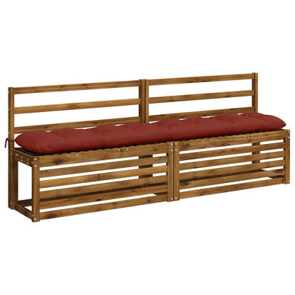 Cuscini per Panchina VIANEN 2 pz 100% Poliestere Rosso