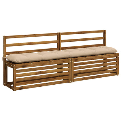 Cuscini per Panchina VIANEN 2 pz 100% Poliestere Crema
