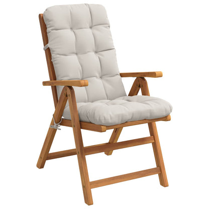 Cuscini per Sedia Alta in 2 Pezzi VIANEN 100% Poliestere Bianco