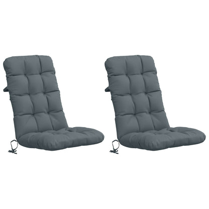 Cuscini per Sedia Alta in 2 Pezzi VIANEN 100% Poliestere Blu
