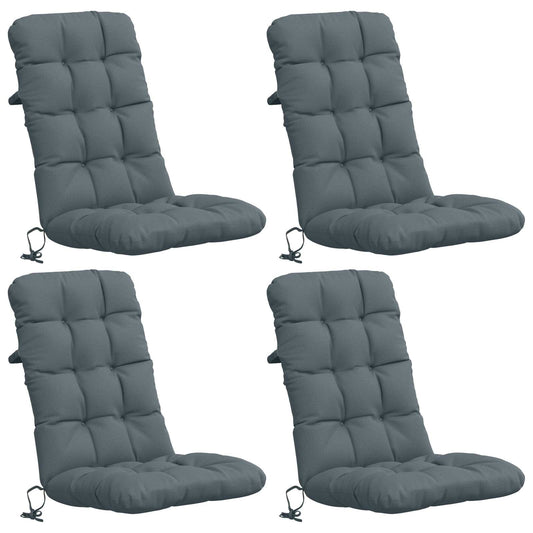 Cuscini per Sedia Alta in 4 Pezzi VIANEN 100% Poliestere Blu