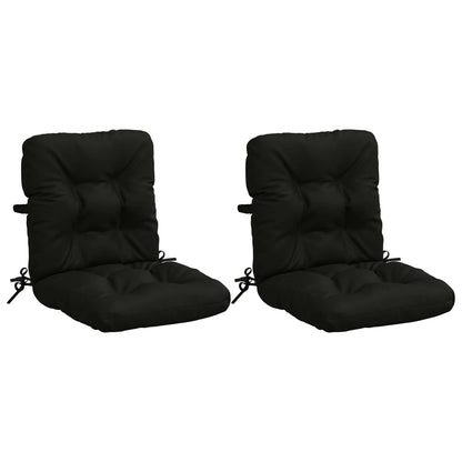 Cuscini per Sedia Alta in 2 Pezzi VIANEN 100% Poliestere Nero