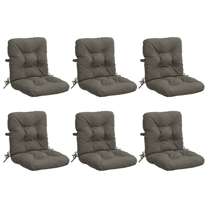 Cuscini per Sedia Alta in 6 Pezzi VIANEN 100% Poliestere Grigio