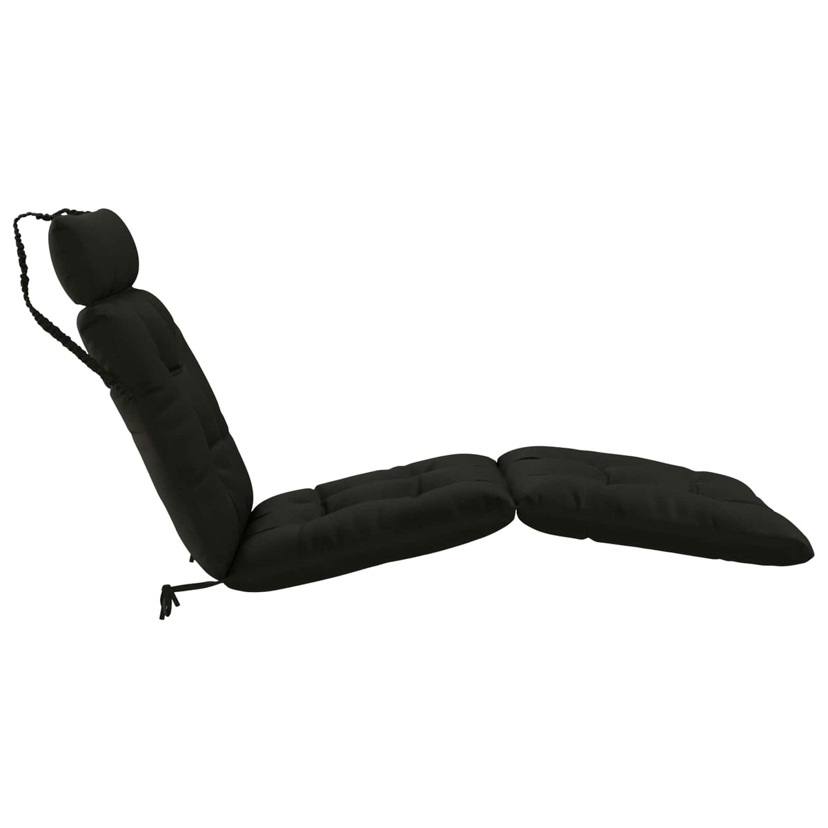 Cuscino per Lettino VIANEN 100% Poliestere Nero 200 x 80 x 8 cm