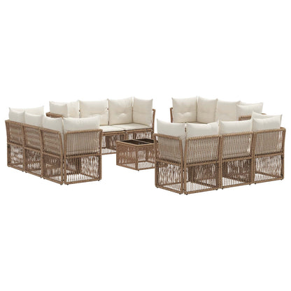 Set Divano da Giardino 13 pcs Beige polyrattan | homemem39