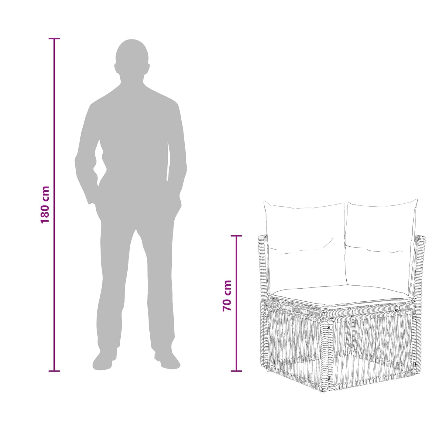 Set Divano da Giardino 10 pcs Nero polyrattan | homemem39