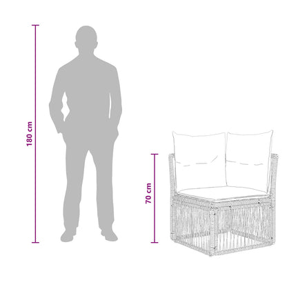 Set Divano da Giardino 10 pcs Grigio polyrattan | homemem39