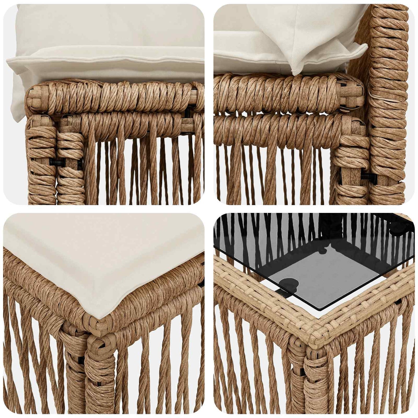 Set Divano da Giardino 11 pcs Beige polyrattan | homemem39