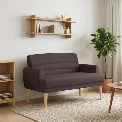 Loveseat con bottoni imbottiti Marrone Scuro 116 x 67 x 80 cm