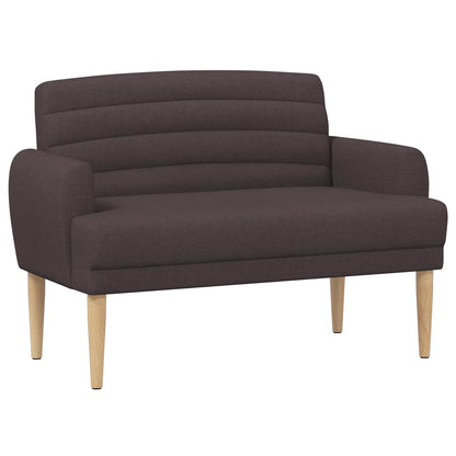 Loveseat con bottoni imbottiti Marrone Scuro 116 x 67 x 80 cm