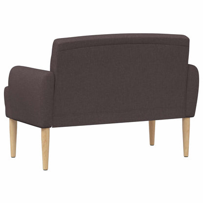 Loveseat con bottoni imbottiti Marrone Scuro 116 x 67 x 80 cm