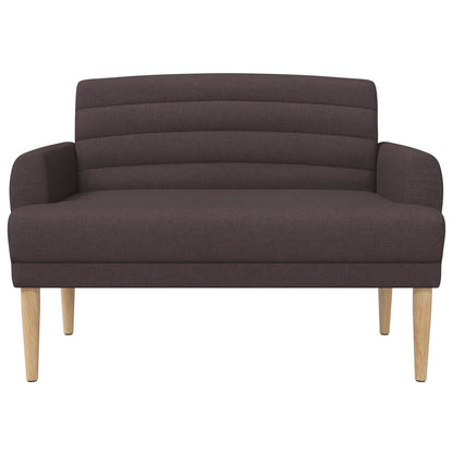 Loveseat con bottoni imbottiti Marrone Scuro 116 x 67 x 80 cm