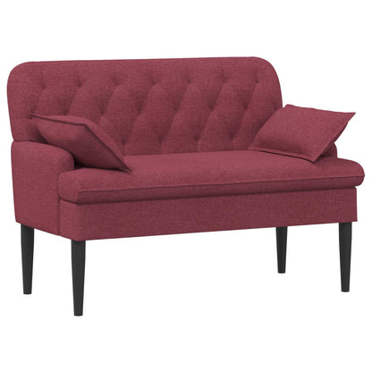 Loveseat con bottoni imbottiti Rosso Vino 111 x 68 x 80 cm | homemem39