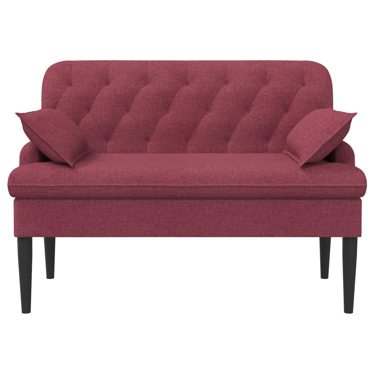 Loveseat con bottoni imbottiti Rosso Vino 111 x 68 x 80 cm | homemem39