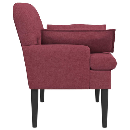 Loveseat con bottoni imbottiti Rosso Vino 111 x 68 x 80 cm | homemem39
