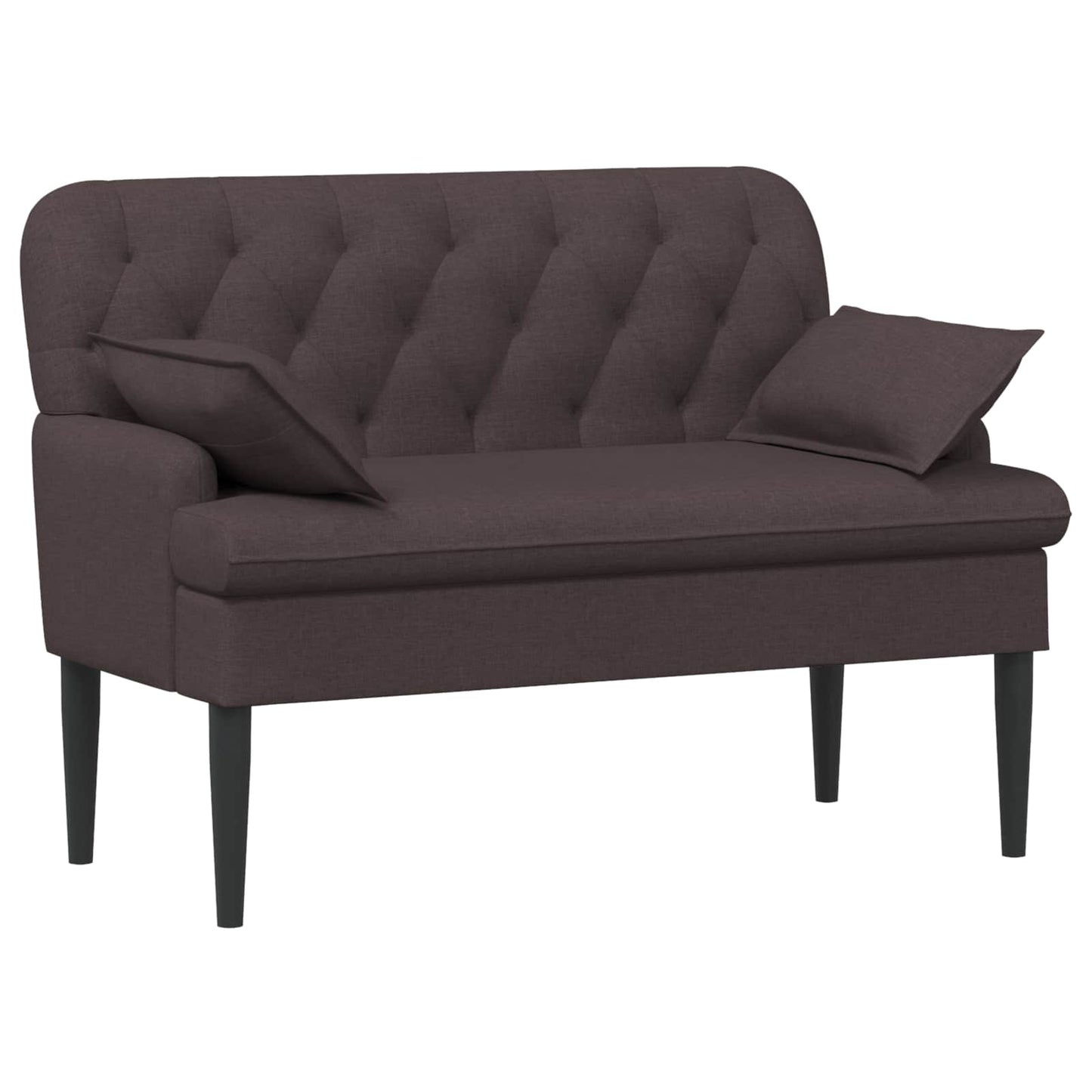 Loveseat con bottoni imbottiti Marrone Scuro 111 x 68 x 80 cm | homemem39