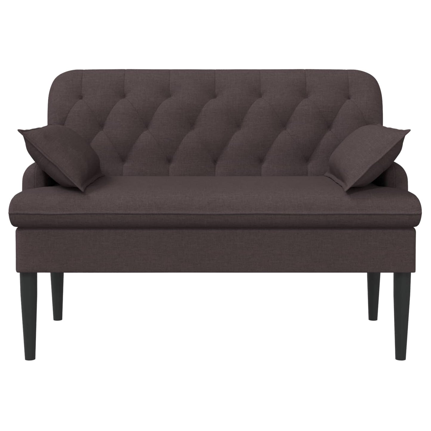 Loveseat con bottoni imbottiti Marrone Scuro 111 x 68 x 80 cm | homemem39