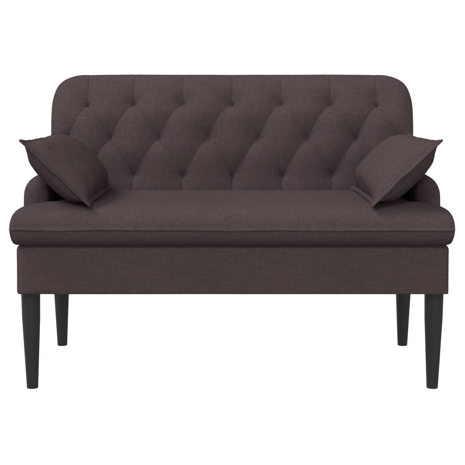Loveseat con bottoni imbottiti Marrone Scuro 111 x 68 x 80 cm | homemem39