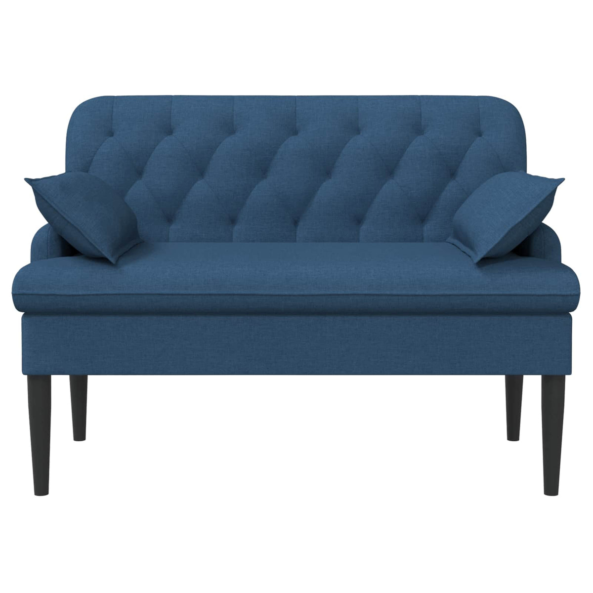 Loveseat con bottoni imbottiti Blu 111 x 68 x 80 cm Tessuto | homemem39