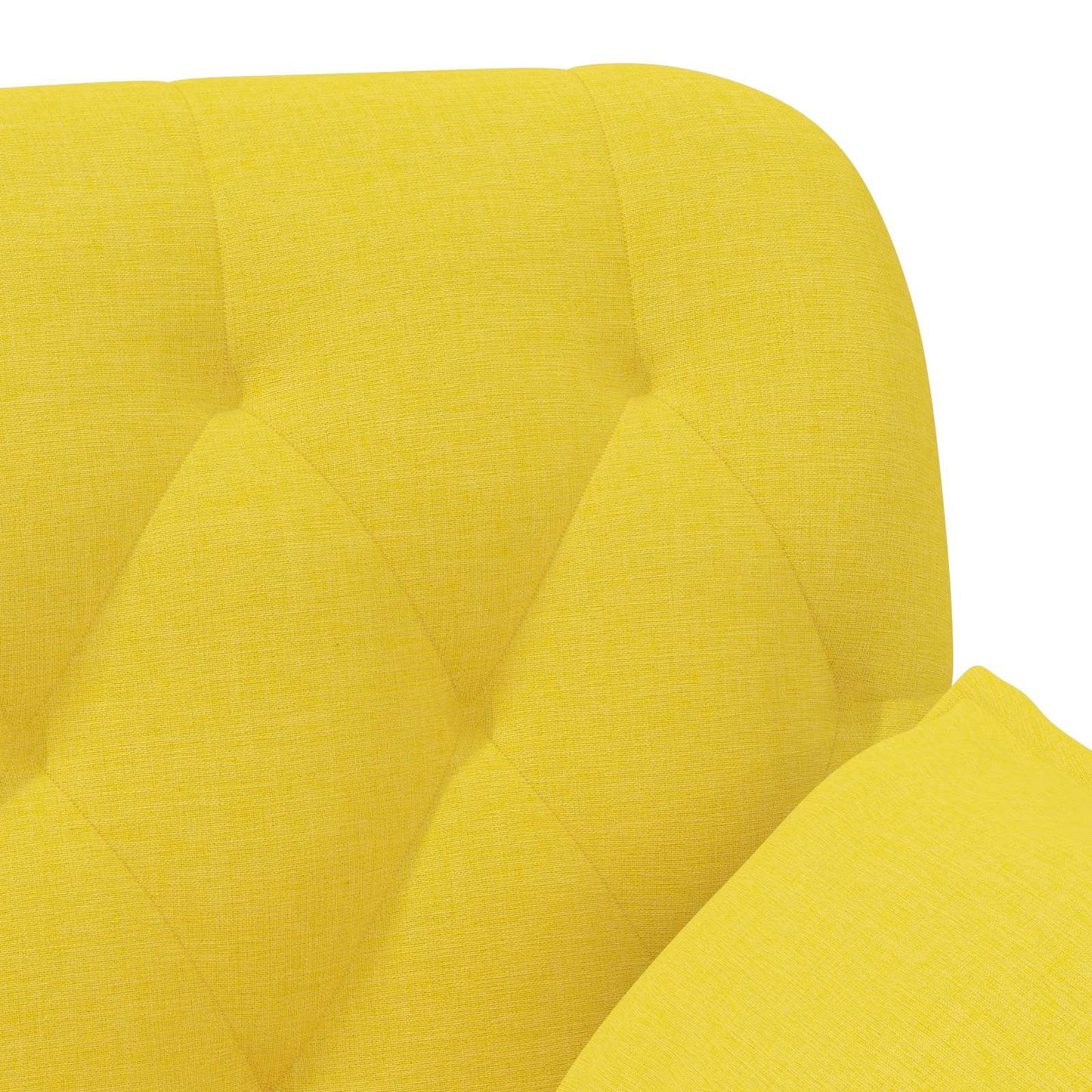 Loveseat con bottoni imbottiti Giallo Chiaro 111 x 68 x 80 cm | homemem39