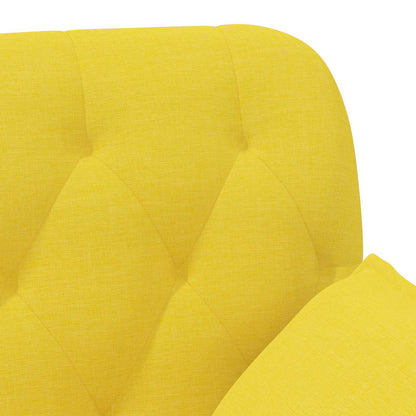 Loveseat con bottoni imbottiti Giallo Chiaro 111 x 68 x 80 cm | homemem39