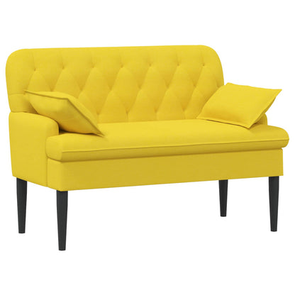 Loveseat con bottoni imbottiti Giallo Chiaro 111 x 68 x 80 cm | homemem39