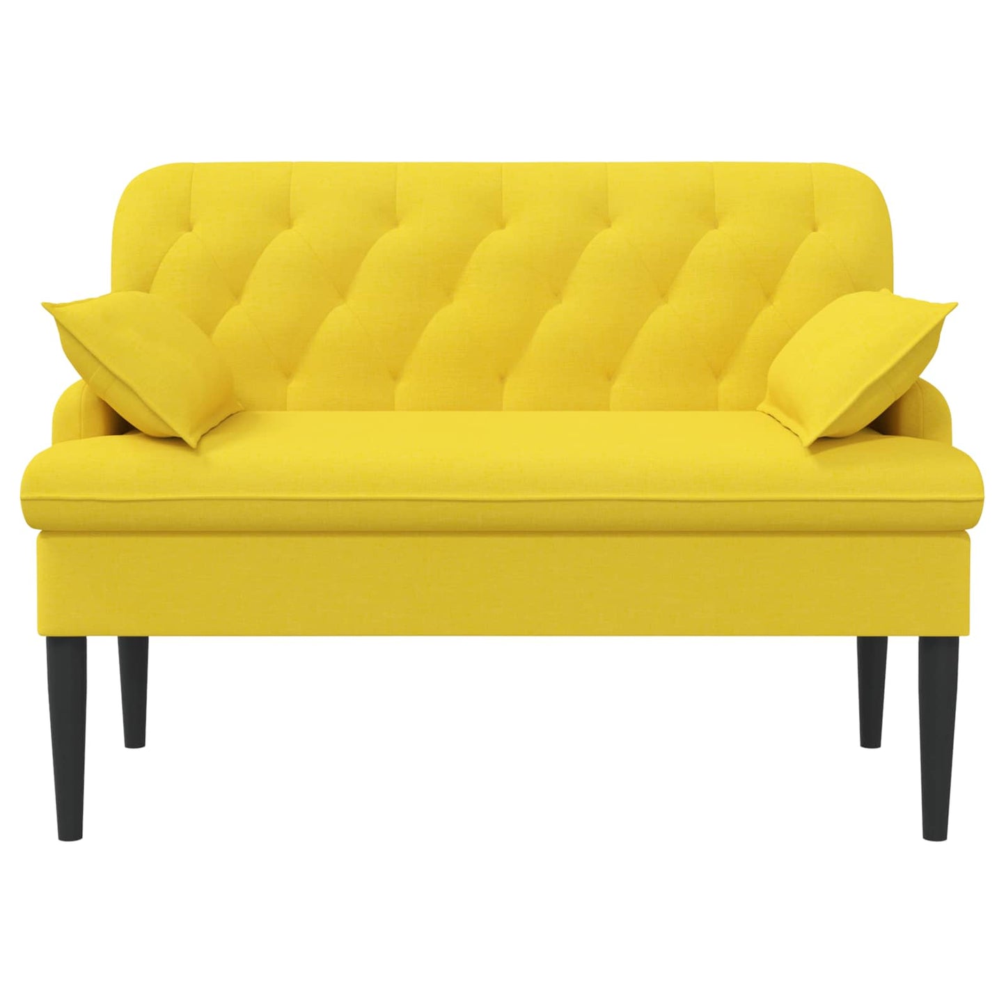 Loveseat con bottoni imbottiti Giallo Chiaro 111 x 68 x 80 cm | homemem39
