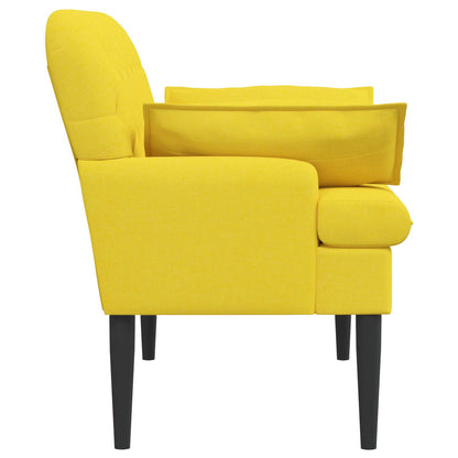 Loveseat con bottoni imbottiti Giallo Chiaro 111 x 68 x 80 cm | homemem39