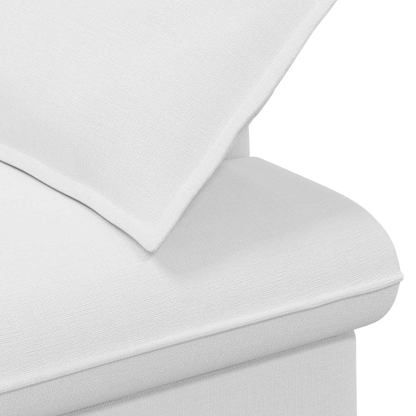 Loveseat con bottoni imbottiti Bianco 111 x 68 x 80 cm Tessuto | homemem39