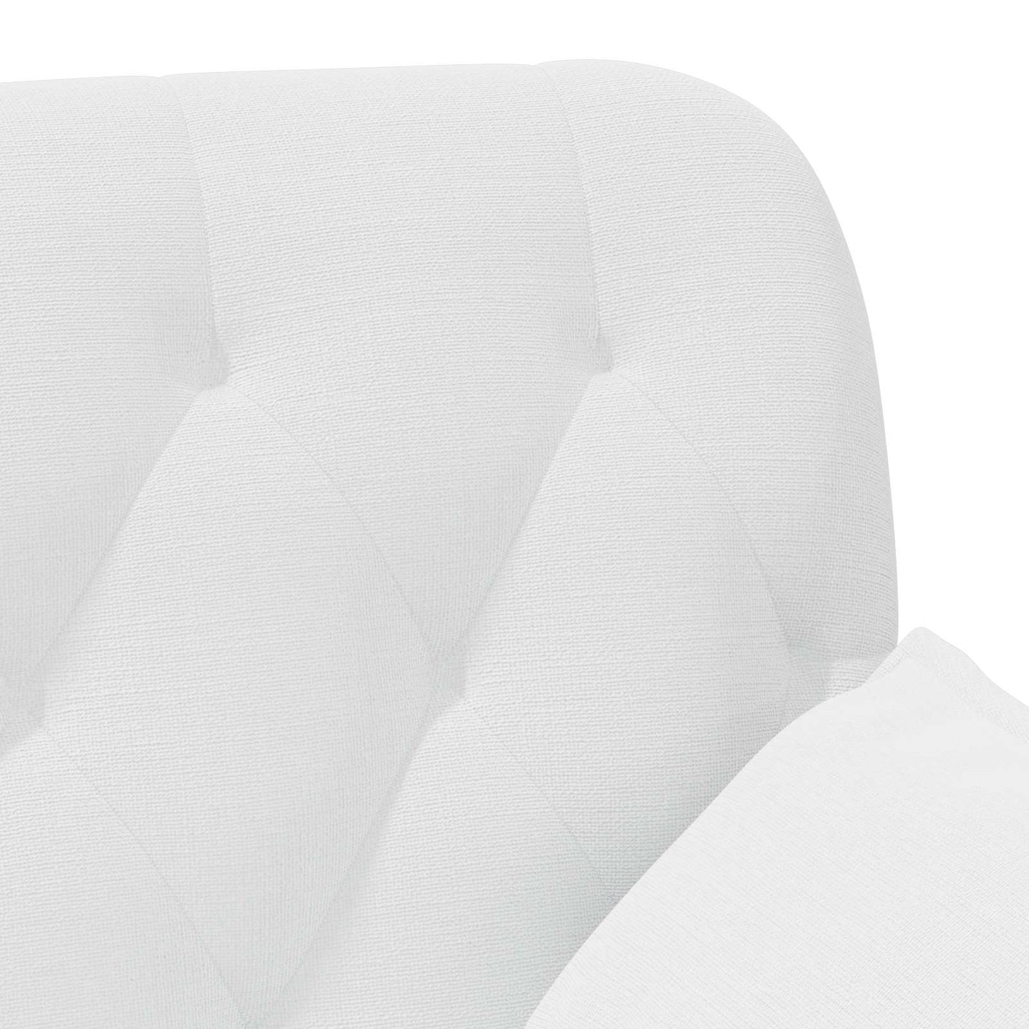 Loveseat con bottoni imbottiti Bianco 111 x 68 x 80 cm Tessuto | homemem39