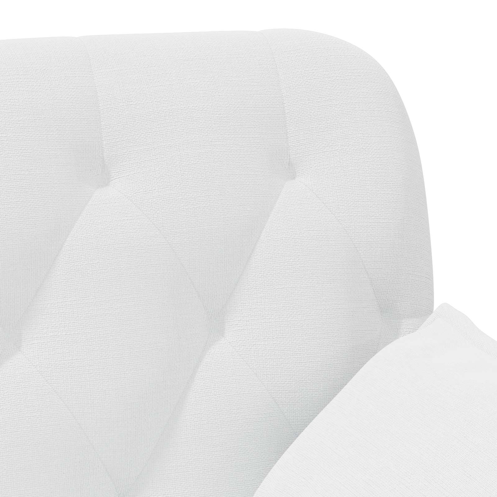 Loveseat con bottoni imbottiti Bianco 111 x 68 x 80 cm Tessuto | homemem39