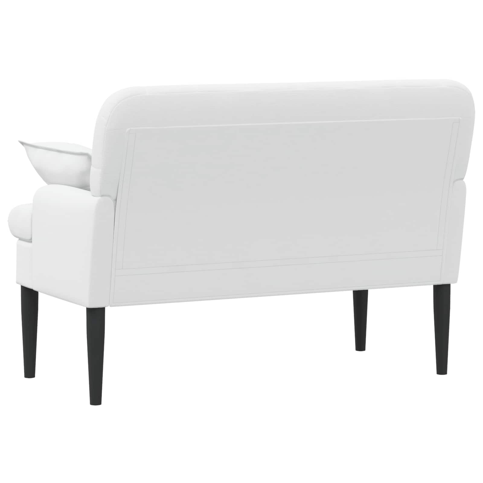 Loveseat con bottoni imbottiti Bianco 111 x 68 x 80 cm Tessuto | homemem39