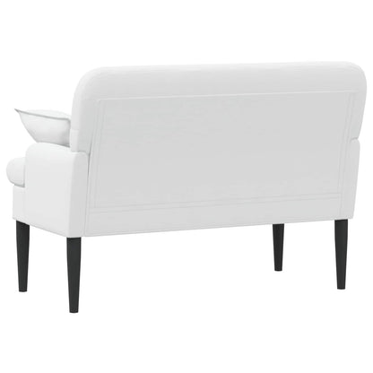 Loveseat con bottoni imbottiti Bianco 111 x 68 x 80 cm Tessuto | homemem39