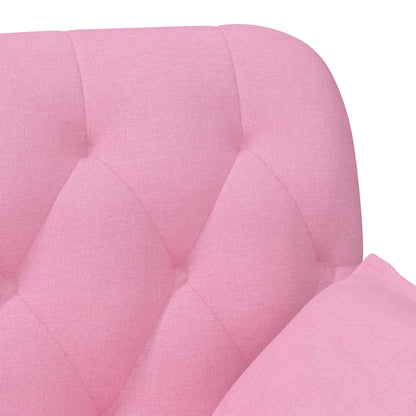 Loveseat con bottoni imbottiti Rosa 111 x 68 x 80 cm Tessuto | homemem39
