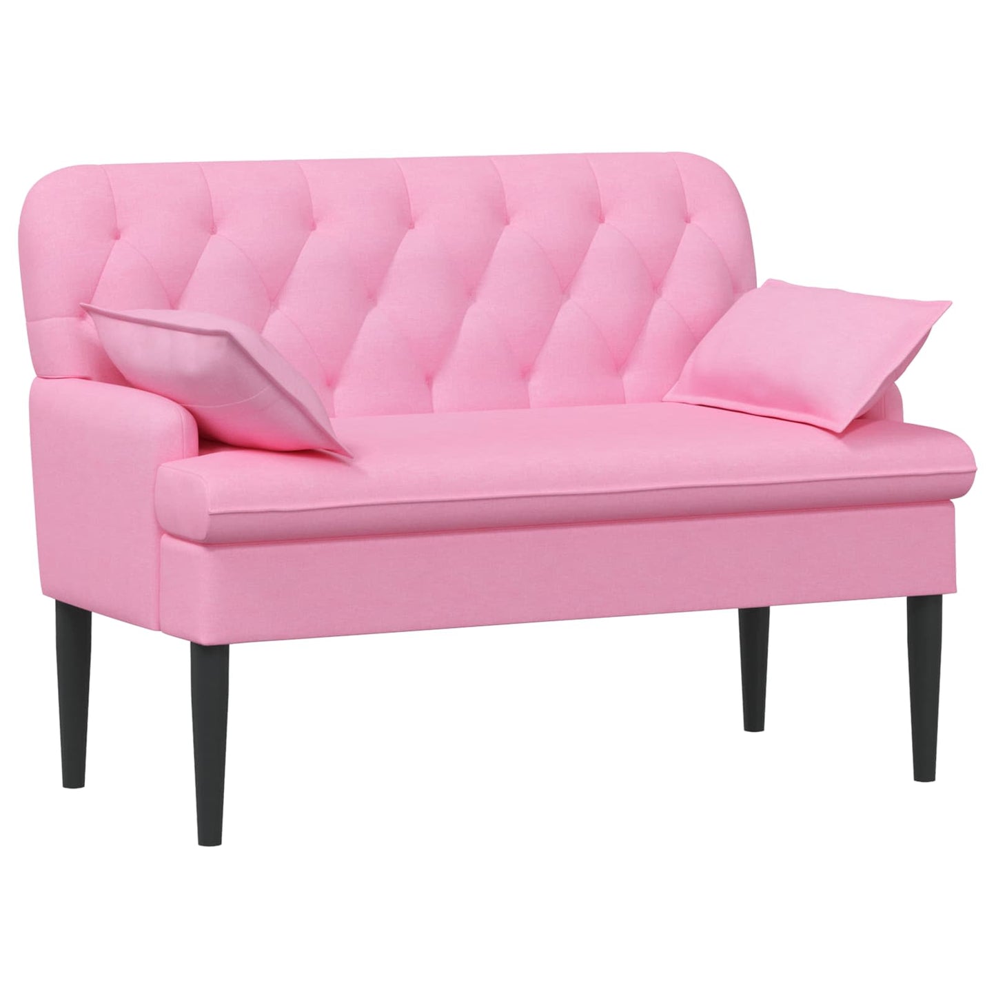 Loveseat con bottoni imbottiti Rosa 111 x 68 x 80 cm Tessuto | homemem39