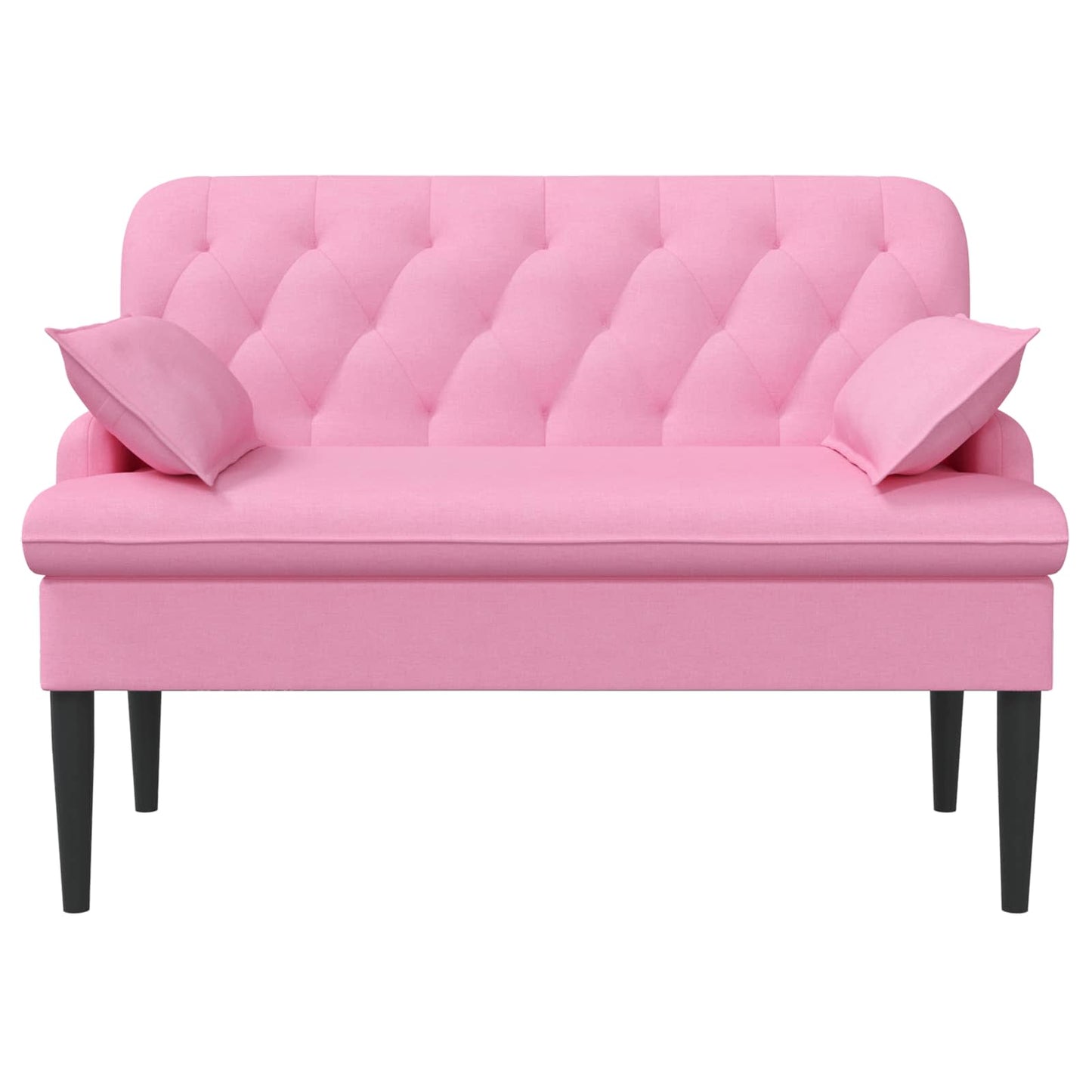 Loveseat con bottoni imbottiti Rosa 111 x 68 x 80 cm Tessuto | homemem39