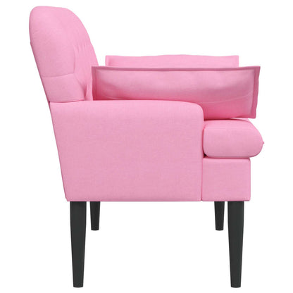 Loveseat con bottoni imbottiti Rosa 111 x 68 x 80 cm Tessuto | homemem39
